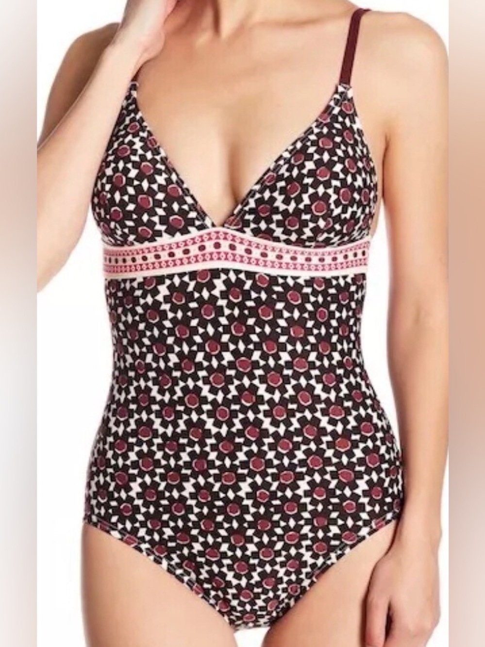 Kate Spade Coronado Beach Sumac Red Swimwear one piece size small